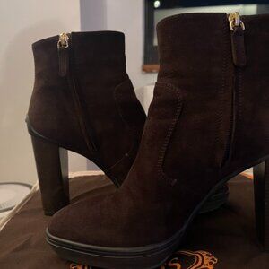TOD's Brown Suede Booties